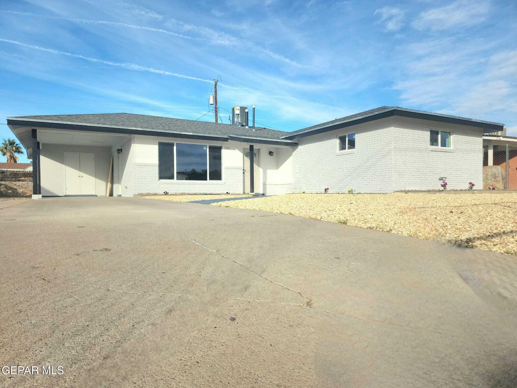 a view of a house with a outdoor space