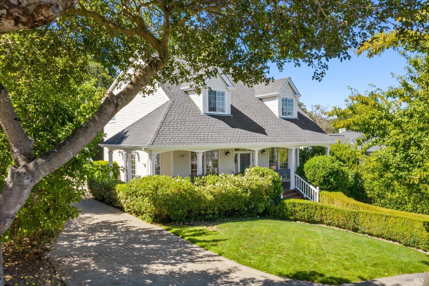 a house view with a garden space