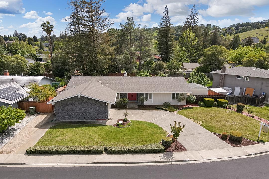 637 Laird Lane Lafayette, CA 94549 - Photo 37 of 44 an aerial view of a house with a yard