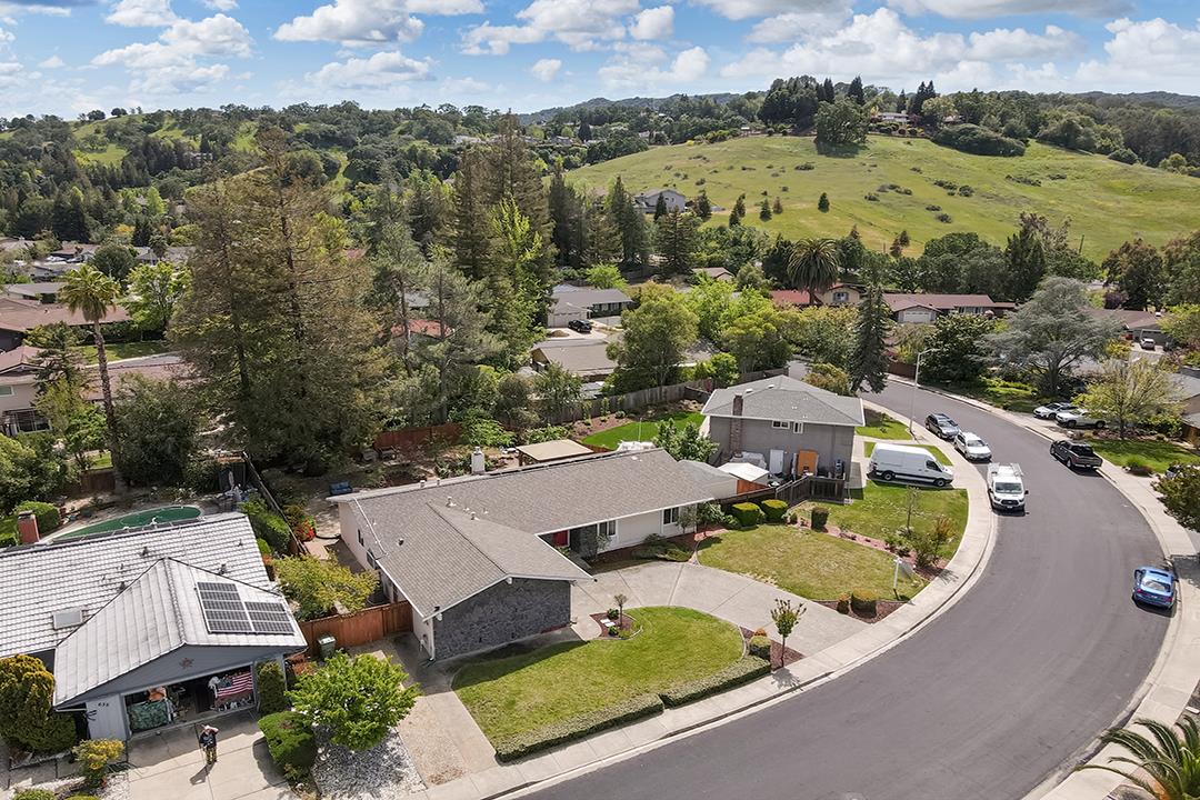 637 Laird Lane Lafayette, CA 94549 - Photo 38 of 44 an aerial view of a house with a garden