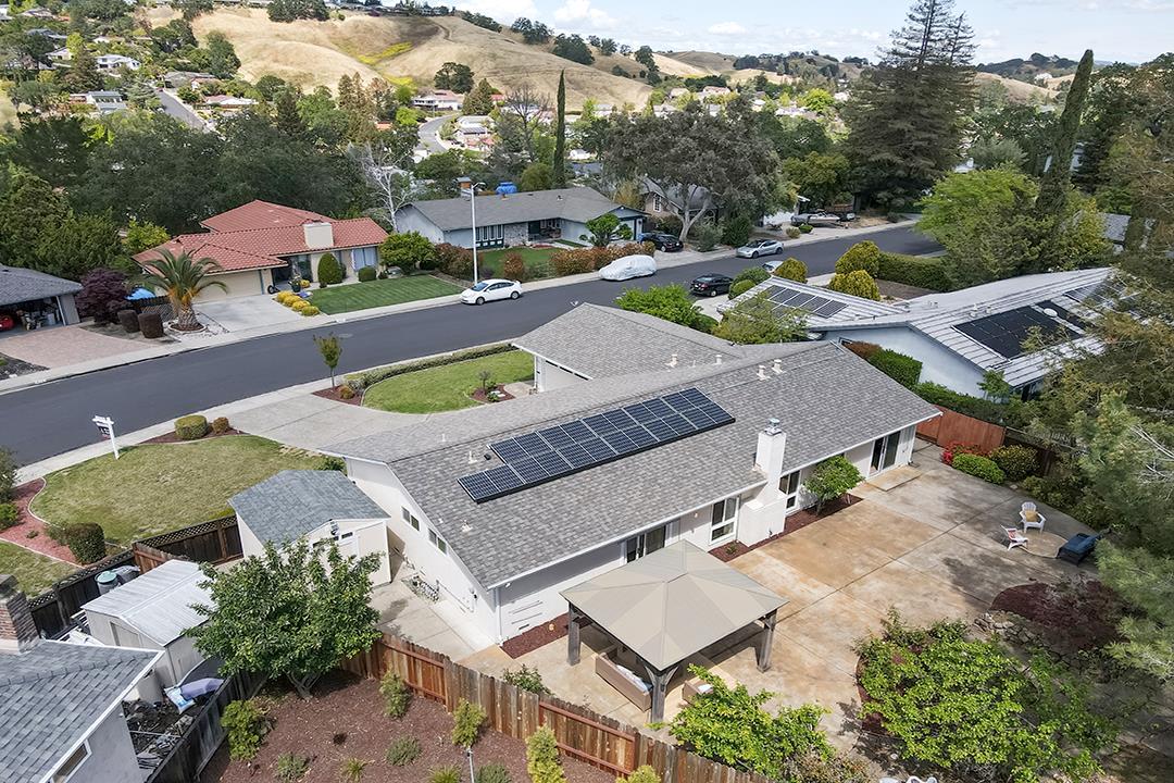 637 Laird Lane Lafayette, CA 94549 - Photo 41 of 44 an aerial view of a house with yard and lake view