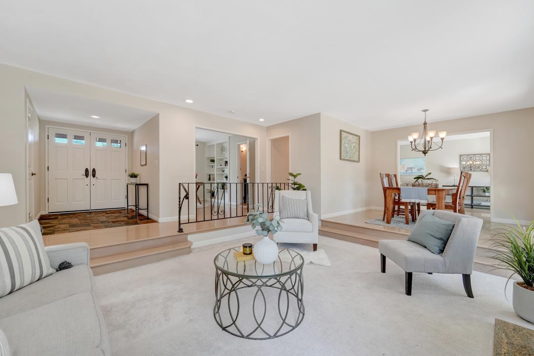 637 Laird Lane Lafayette, CA 94549 - Photo 7 of 44 a living room with furniture and a dining table with kitchen view