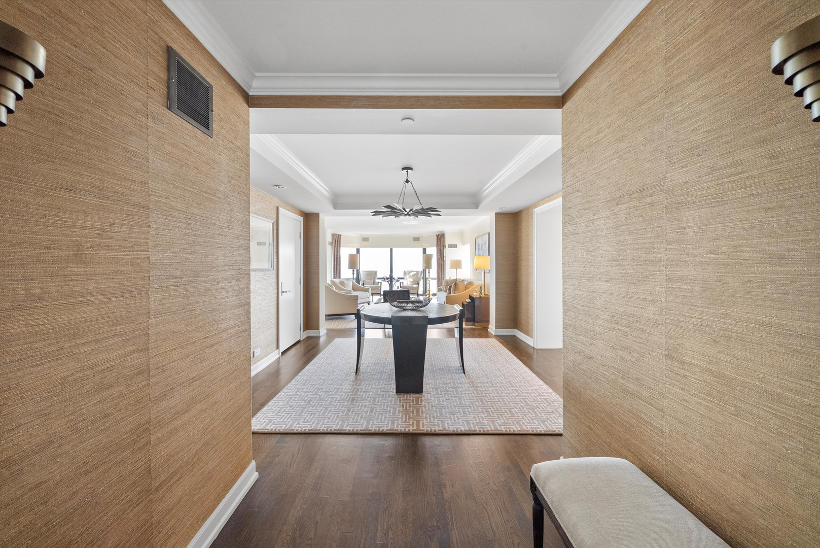 100 East Huron Street, Unit 4503 Chicago, IL 60611 - Photo 17 of 50 a dining room with furniture and window