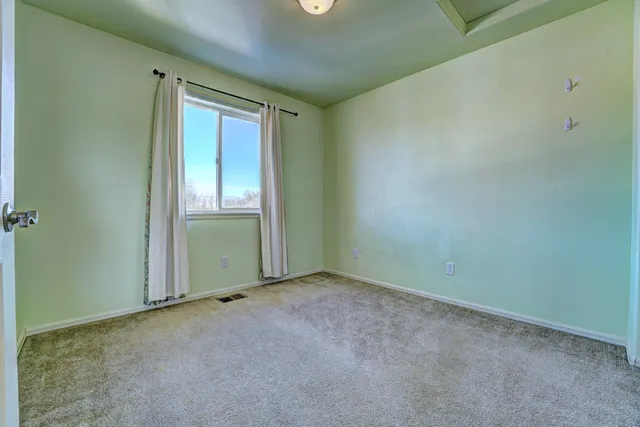 an empty room with a window