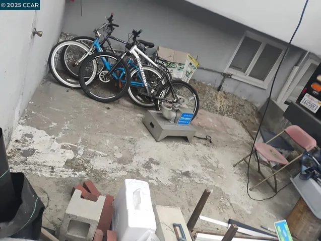 a view of an outdoor space with seating area