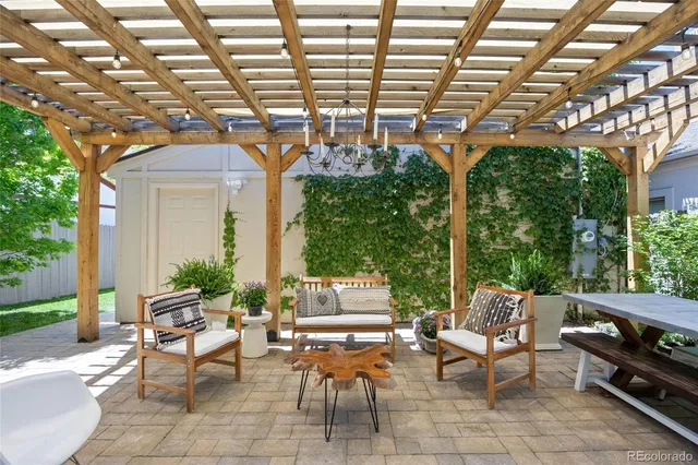 a backyard of a house with lots of green space