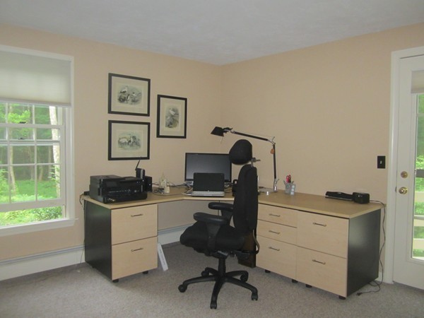 286 Sargent Road Boxborough, MA 01719 - Photo 20 of 29 a view of a workspace with furniture and a window