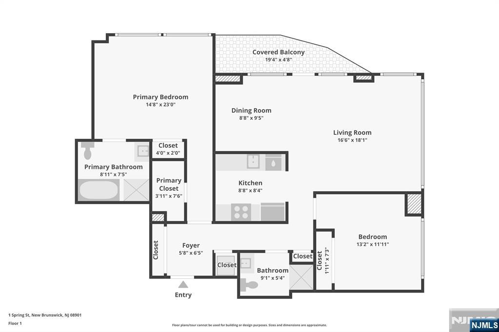 1 Spring Street, Unit 1004 New Brunswick, NJ 08901 - Photo 26 of 26 a picture of a wall with a white wall and a white wall