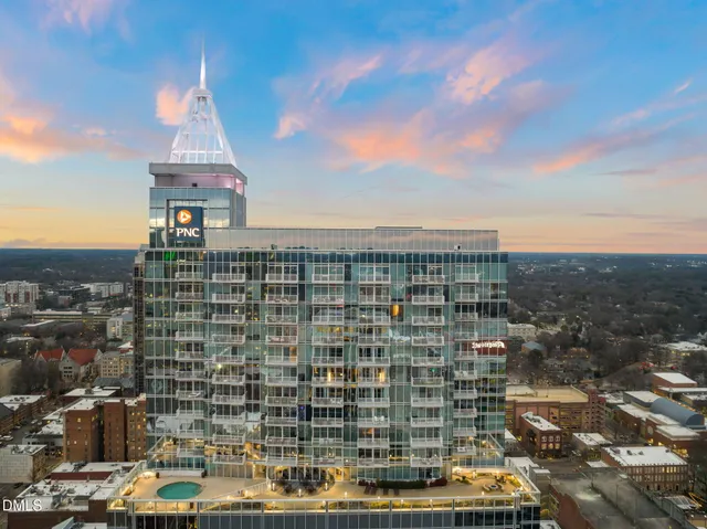 aerial view of a house with a swimming pool