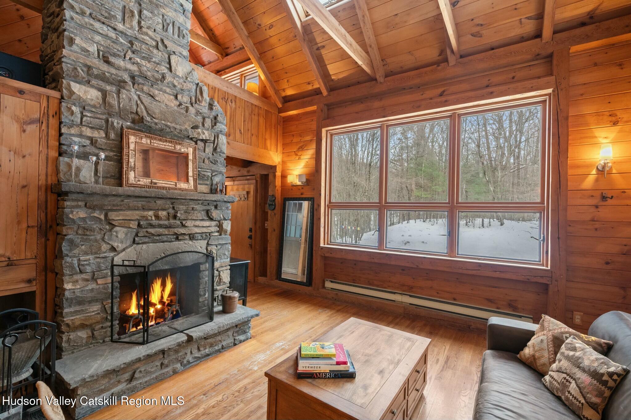 250 Macdaniel Road Woodstock, NY 12498 - Photo 10 of 39 a living room with furniture and a fireplace