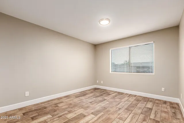 an empty room with a window