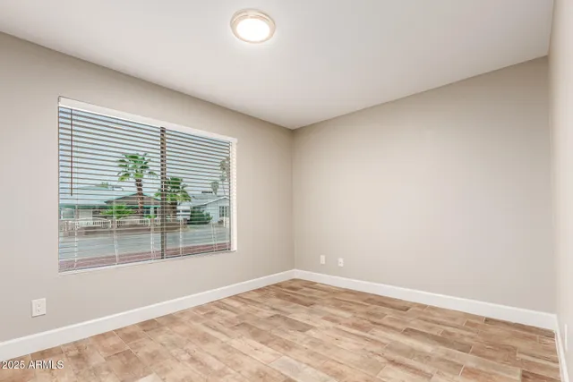 an empty room with a window