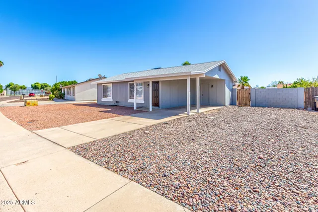 a view of a house with a patio