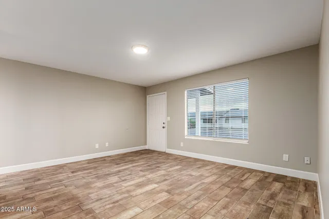 an empty room with a window