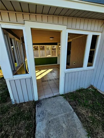 a view of front door of house