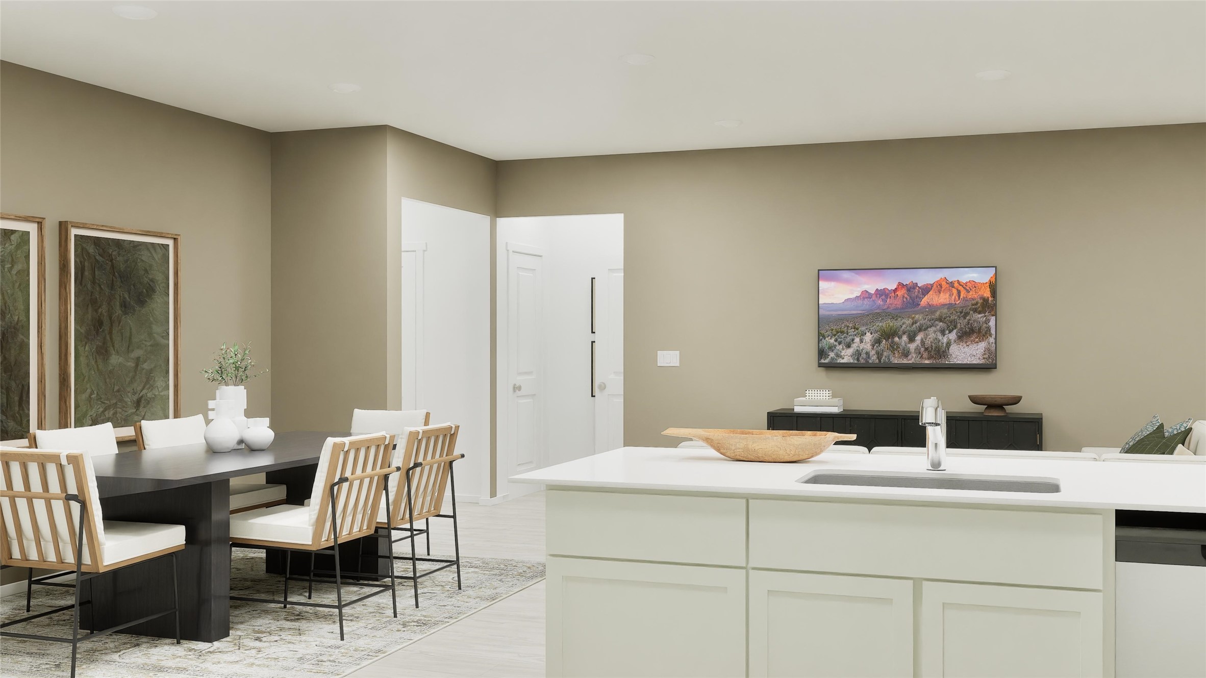 196 Seabreeze Street Kyle, TX 78640 - Photo 22 of 34 a living room with furniture and a flat screen tv
