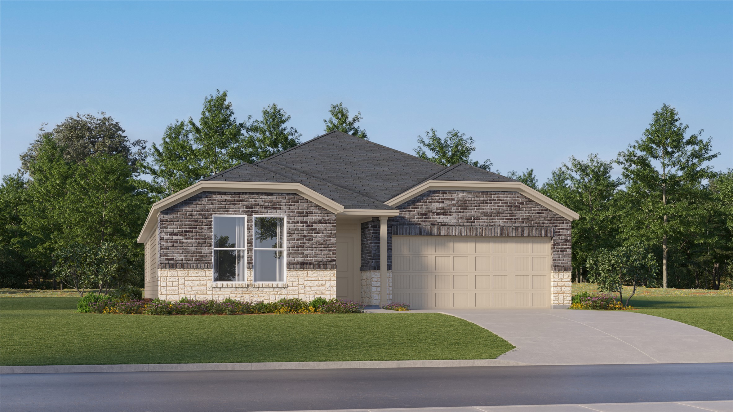 196 Seabreeze Street Kyle, TX 78640 - Photo 4 of 34 a front view of a house with a garden