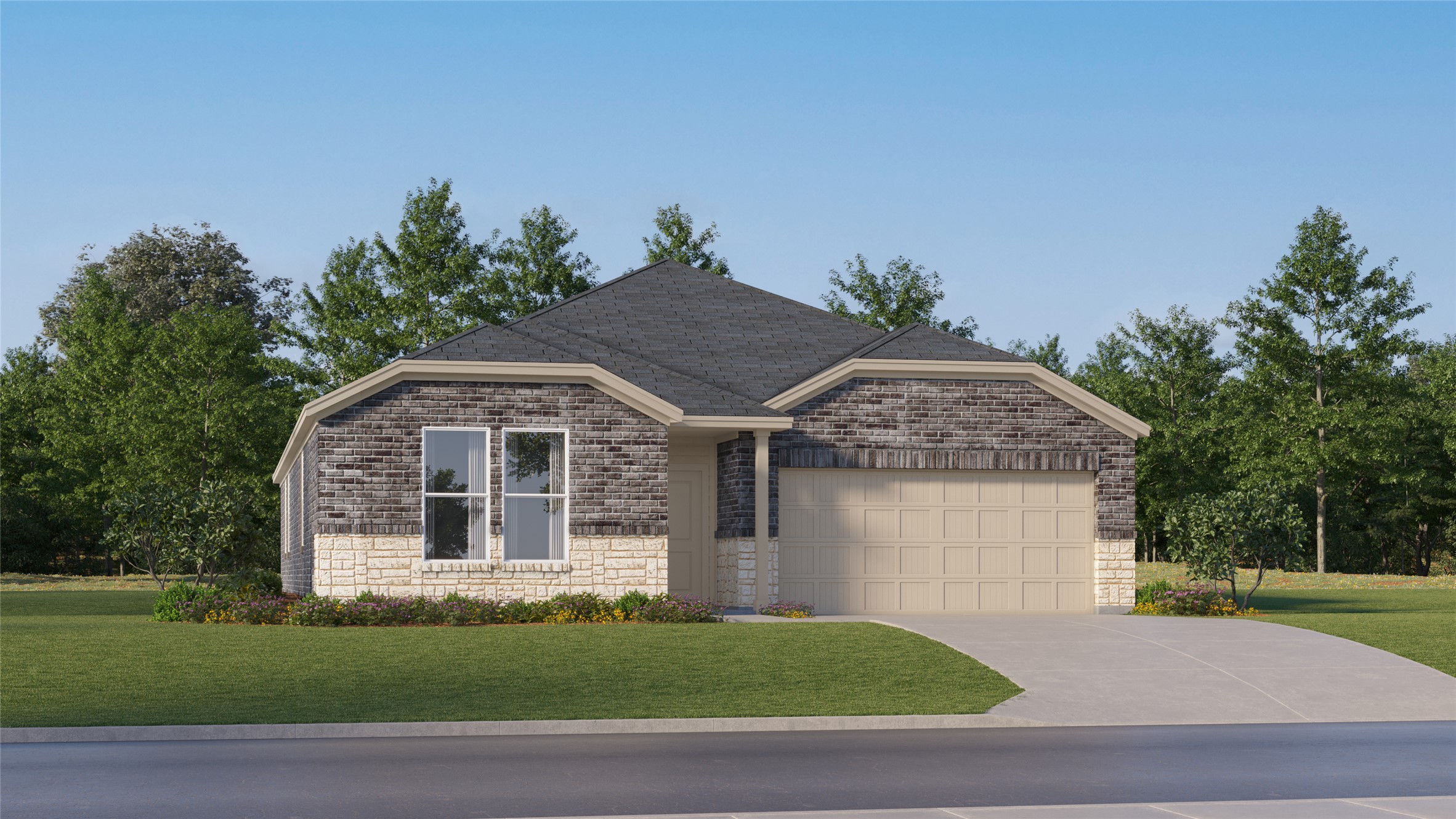 196 Seabreeze Street Kyle, TX 78640 - Photo 5 of 34 a front view of a house with a garden