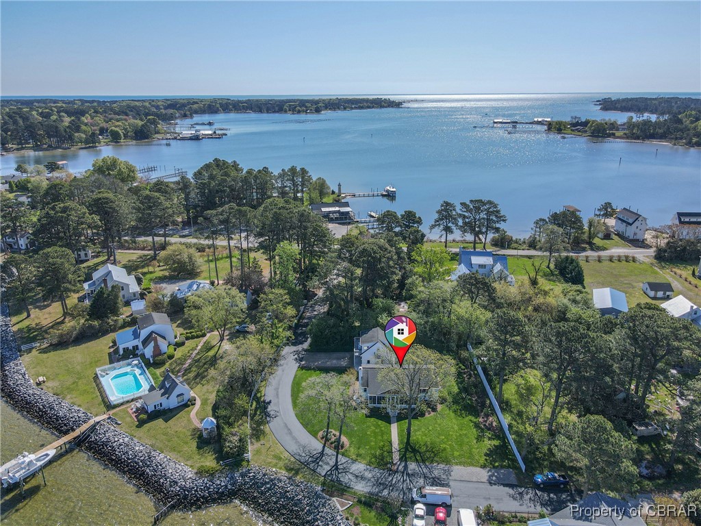 298 Old Ferry Road Hudgins, VA 23076 - Photo 40 of 48 Bird's eye view with a water view