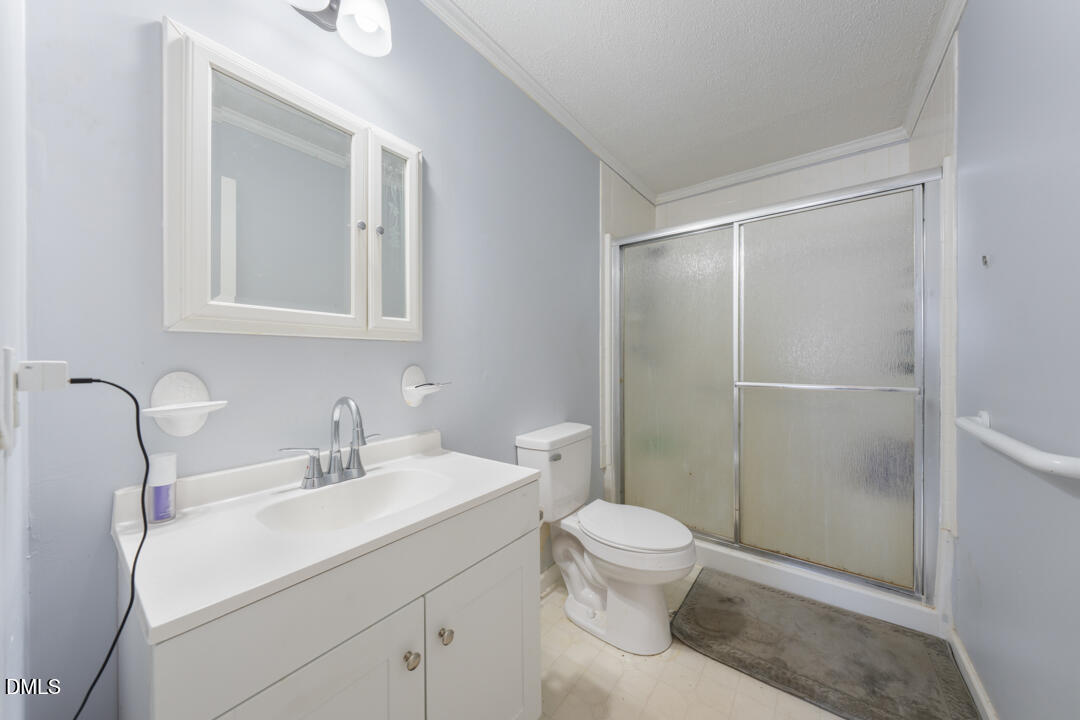 4739 Wild Azalea Place Rougemont, NC 27572 - Photo 27 of 48 a bathroom with a sink a toilet and shower