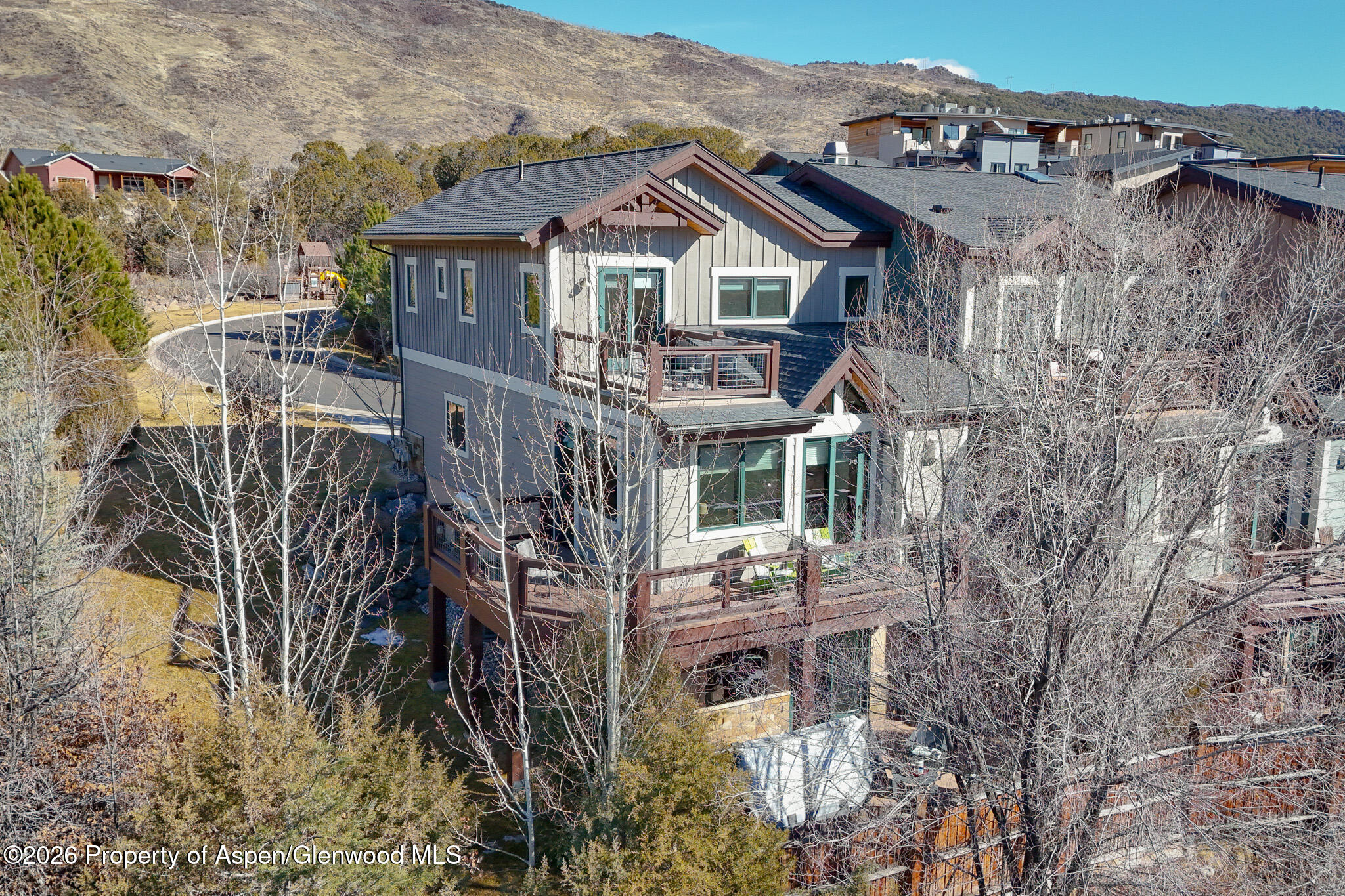219 Overlook Ridge Basalt, CO 81621 - Photo 27 of 34 a aerial view of a house with a yard in front of it