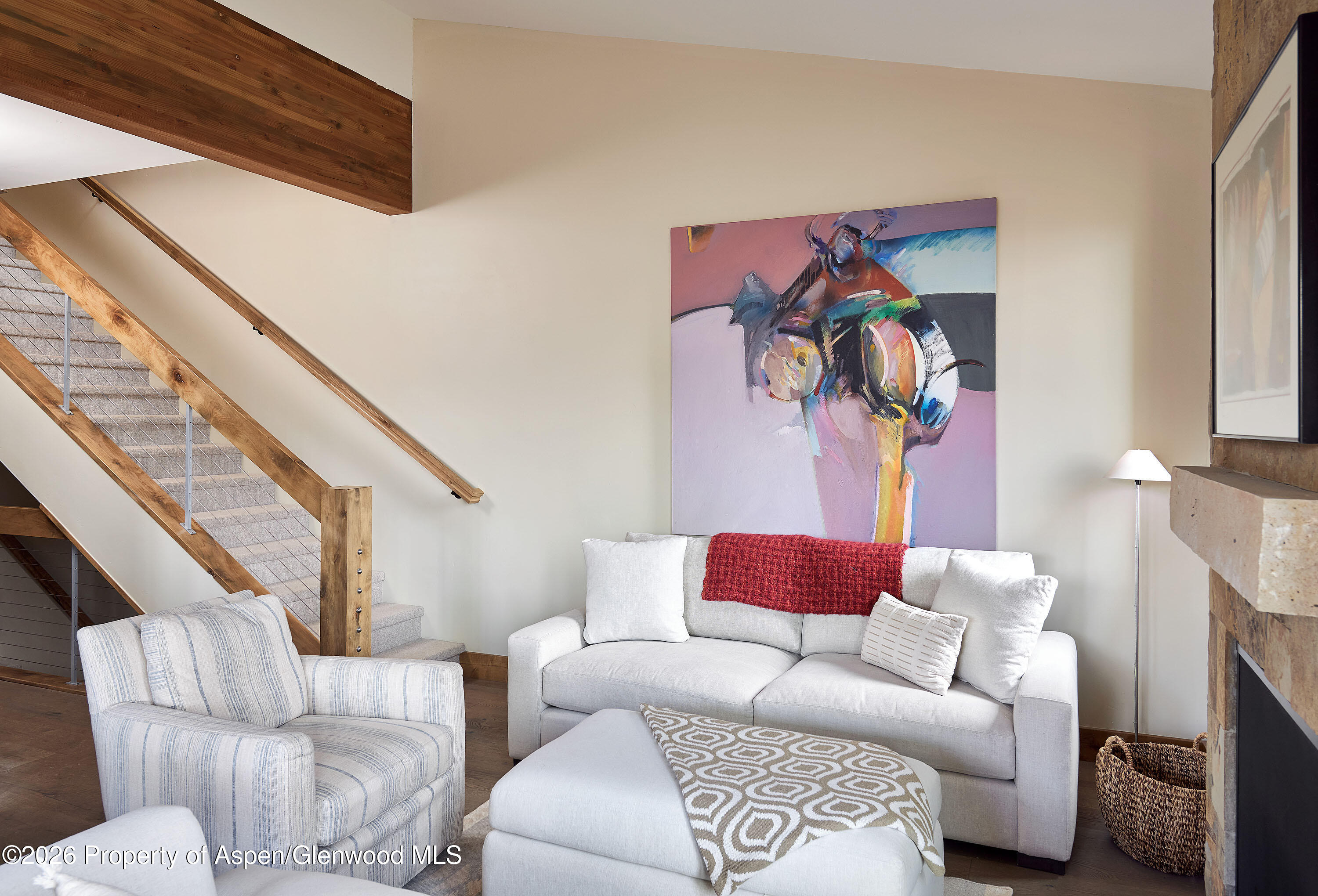 219 Overlook Ridge Basalt, CO 81621 - Photo 8 of 34 a living room with furniture and stairs