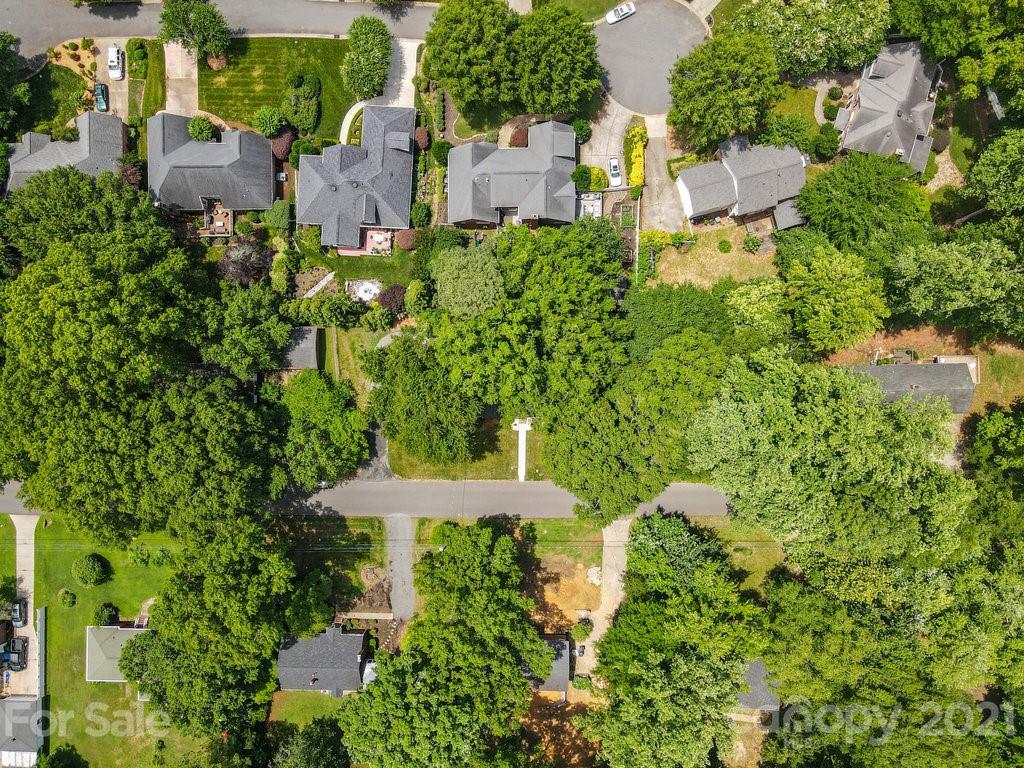 4326 Castleton Road Charlotte, NC 28211 - Photo 32 of 33 an aerial view of residential house with outdoor space and trees all around
