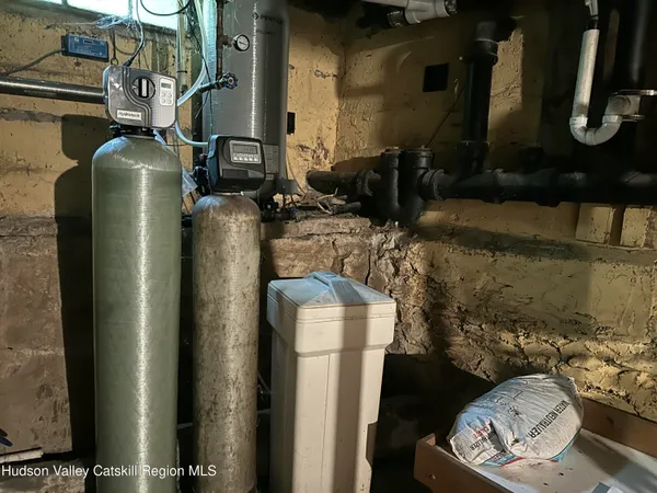 a close view of water heater room