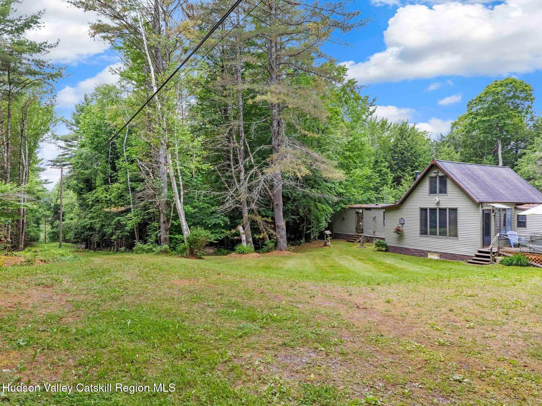 325 Brand Road Conesville, NY 12076 - Photo 2 of 36 a view of a house with a big yard and large trees