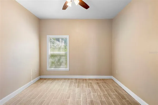 an empty room with a window