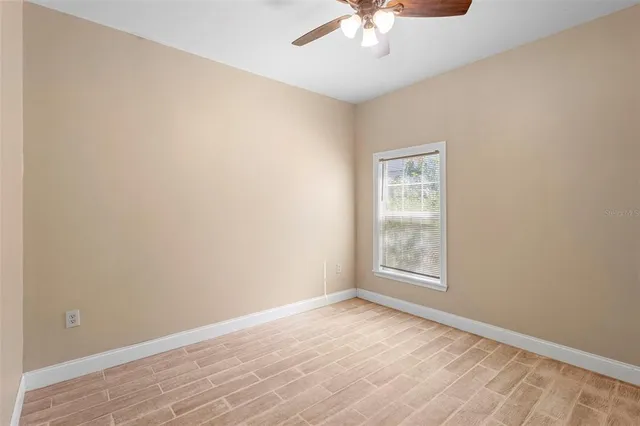 an empty room with a window