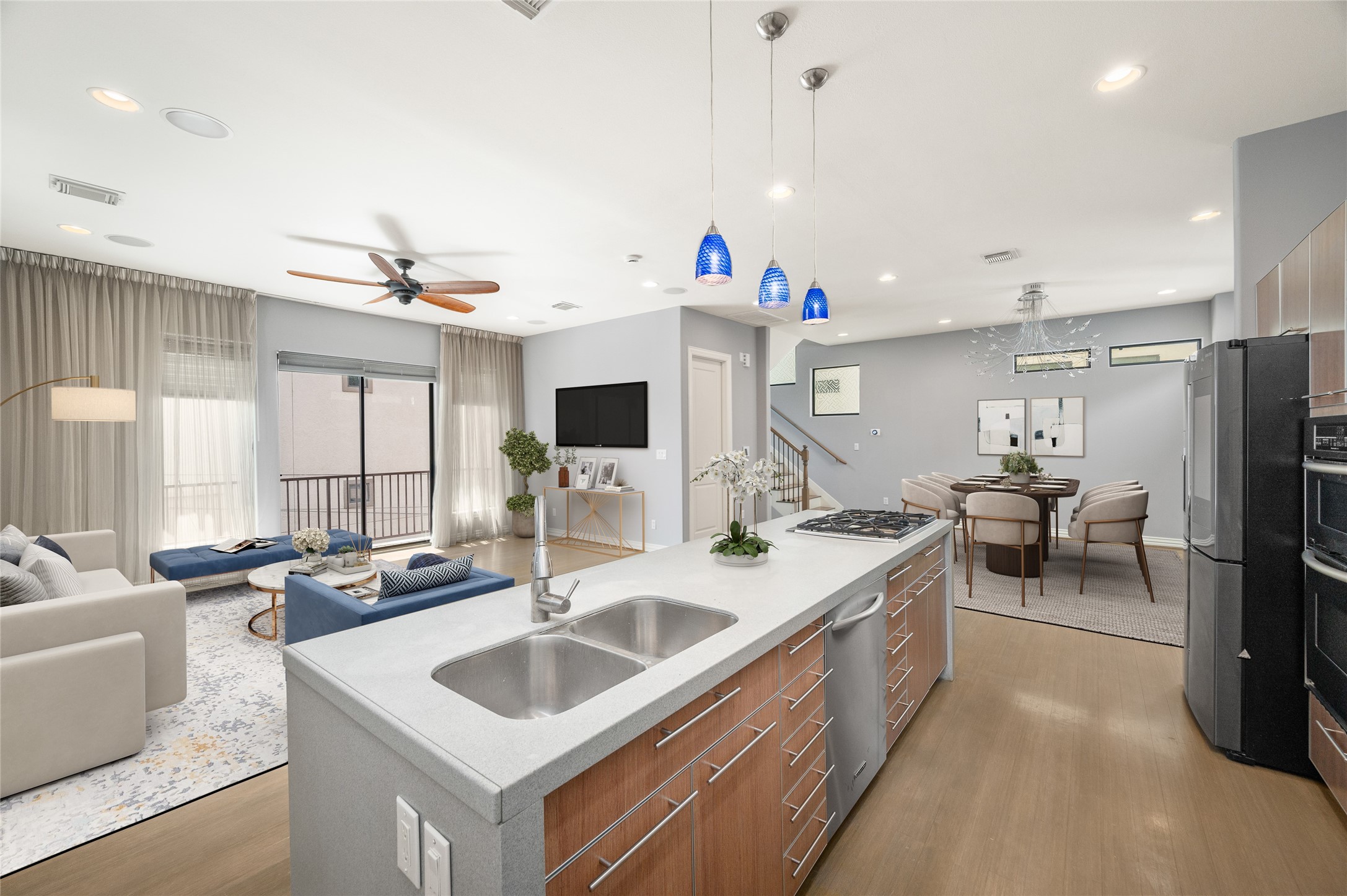 2310 Camden Drive Houston, TX 77021 - Photo 21 of 39 a kitchen island with a sink stove and cabinets