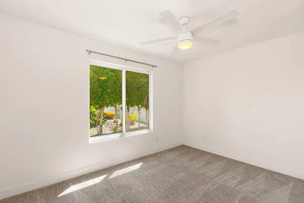 an empty room with a window