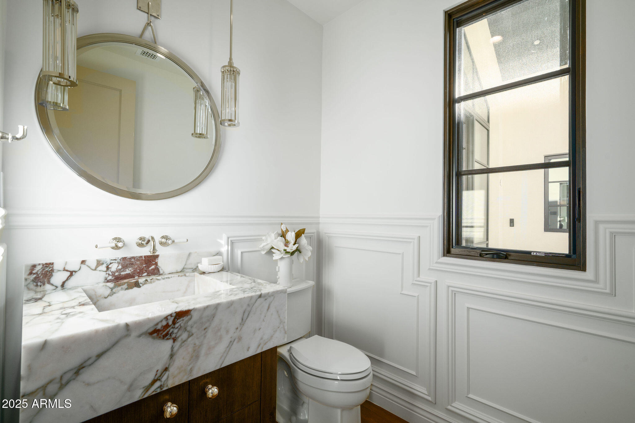 5902 East Cactus Wren Road Paradise Valley, AZ 85253 - Photo 47 of 72 a bathroom with a granite countertop sink mirror vanity and toilet