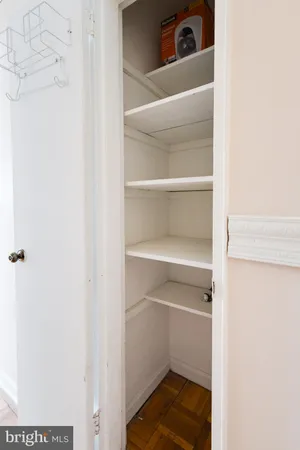 a close view of closet