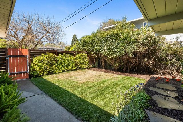 a view of a backyard