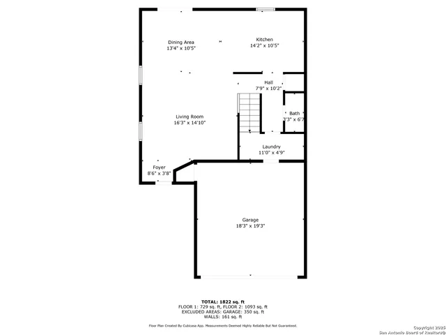 a picture of a bench in a white building