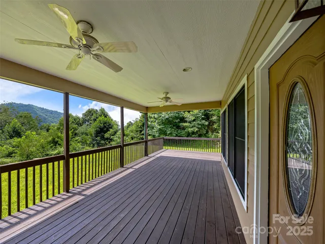 view of hall way with mirror