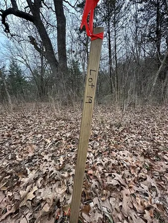 a view of a yard with wooden fence