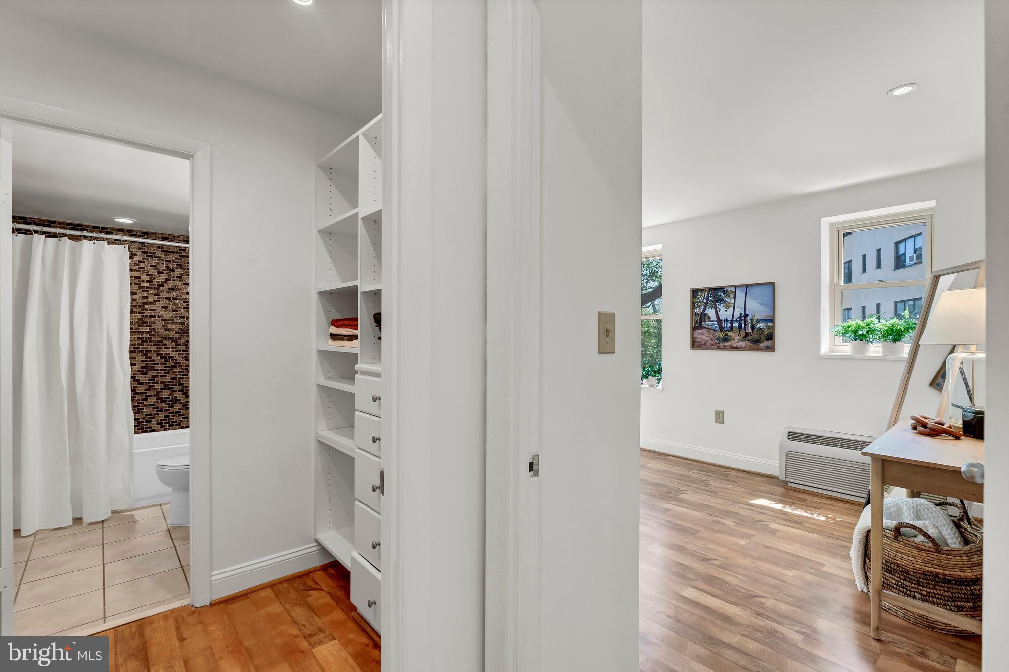 2440 16th Street Northwest, Unit 312 Washington, DC 20009 - Photo 16 of 27 View into Walk-In Closet and Bedroom