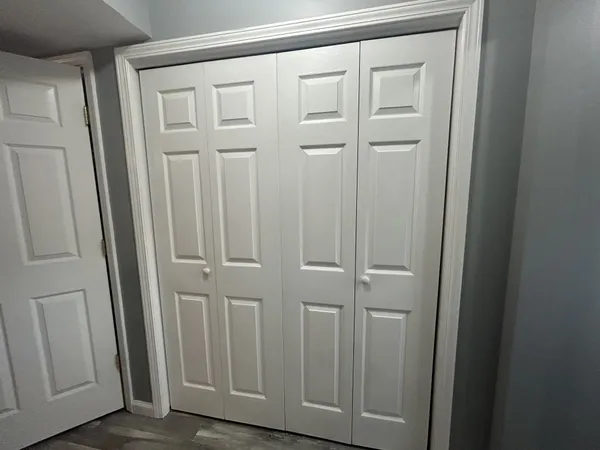 a view of a closet area