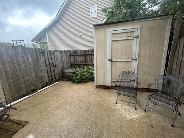 a backyard of a house