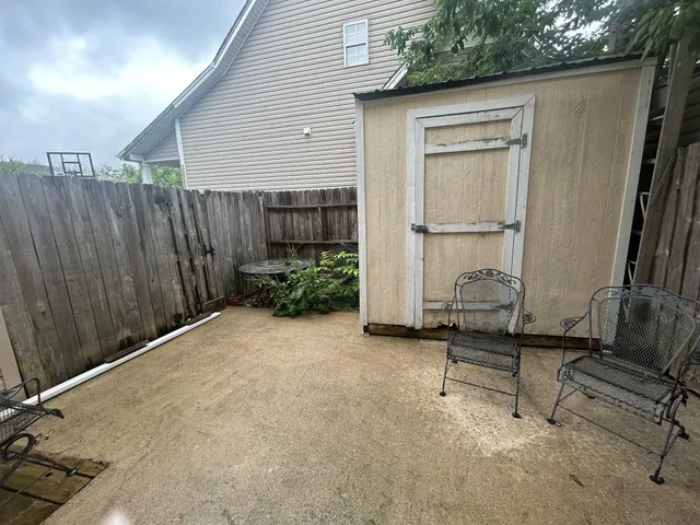 a backyard of a house