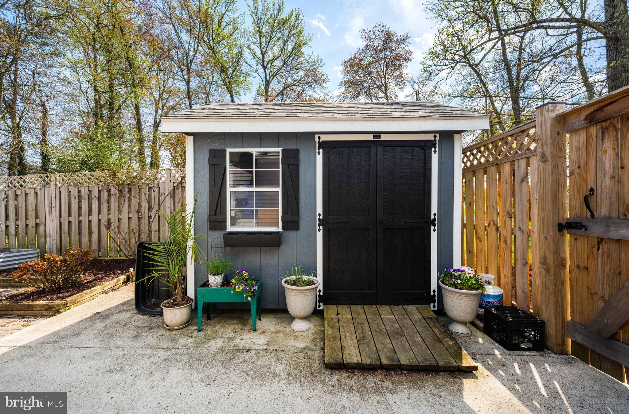 8635 Old Mt Vernon Road Alexandria, VA 22309 - Photo 44 of 47 Charming garden shed with rustic appeal.