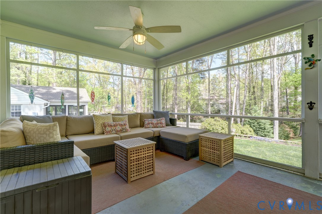 4287 Cheyenne Road Richmond, VA 23235 - Photo 17 of 60 a living room with couches and a large window with outer view