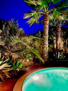 a view of a terrace with a yard