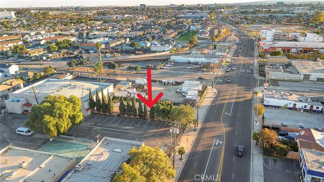 an aerial view of a city