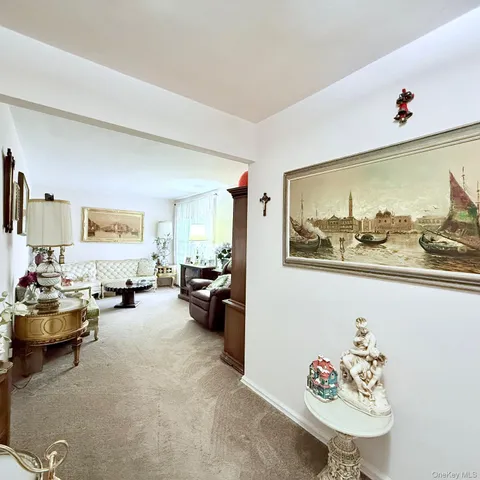 a living room with furniture and window