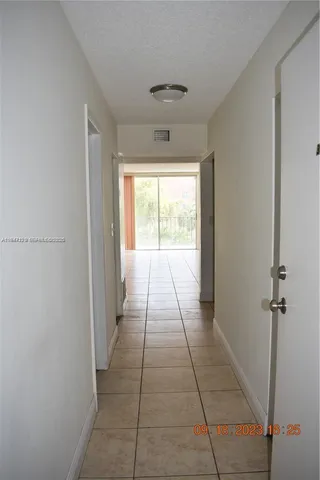 a hallway with a window