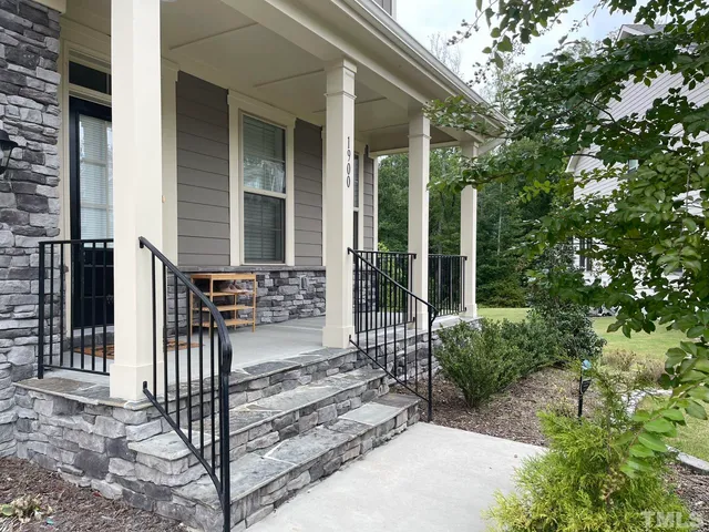front view of a house with a porch
